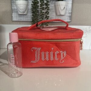 Juicy Couture Women's Travel Cosmetics Bag- Includes Travel Bottle